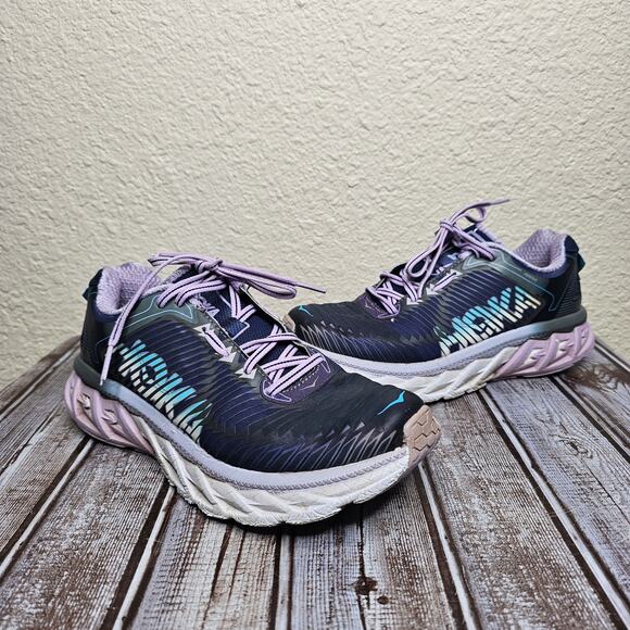 Hoka One One Ahrahi 8 blue and purple running shoes sneakers womens size 7.5 - Picture 1 of 9